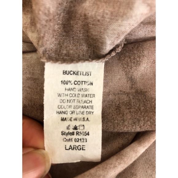 Bucketlist Tie-Waist Jumpsuit Women's Large Short Sleeve Taupe Tie Dye Wide Leg - Picture 5 of 16